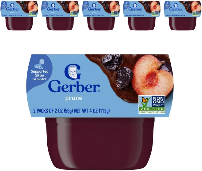 거버 어린이 액상 식품, 프룬, 113g, 6개 - 쿠팡