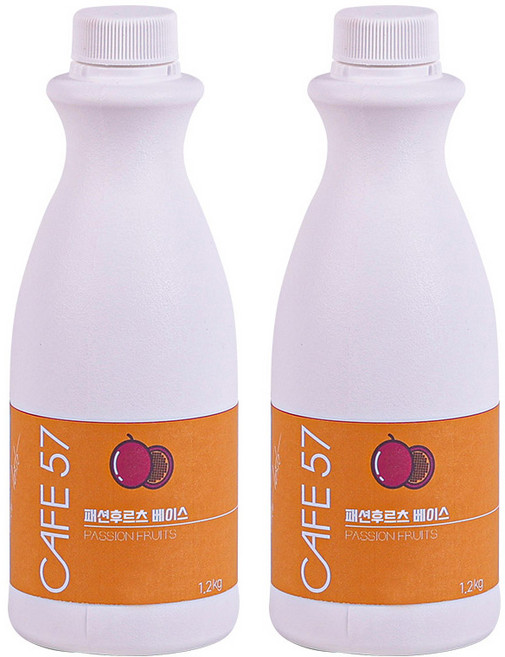 카페57 패션후르츠 베이스, 1.2kg, 2개