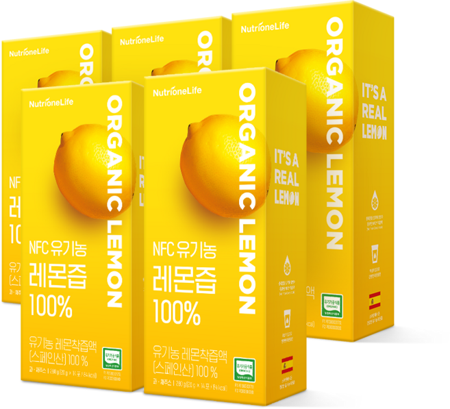 [무료배송/오늘출발] 뉴트리원 NFC레몬즙 유기농 레몬즙 원액, 5개, 280g