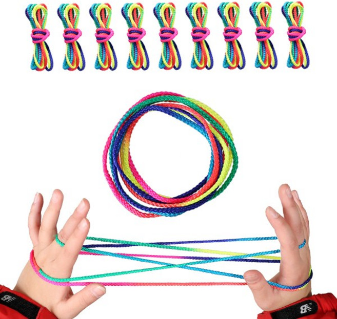 [모핸] 무지개 실뜨기 놀이 실 (10개), 10개