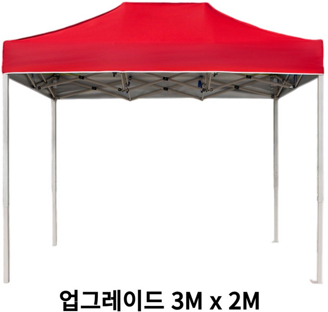 스톰가드 튼튼한 캐노피 천막 PU 자외선 차단 프레임 포함, 업그레이드형, 레드