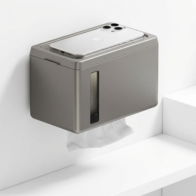 핸드타올 케이스 화장지 페이퍼타올 디스펜서, 그레이, 1개