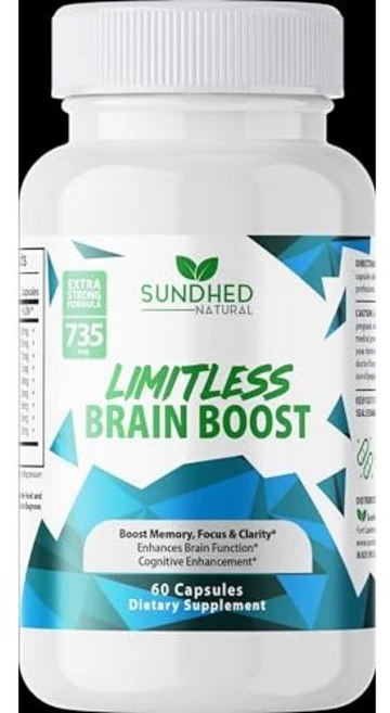 선헤드 내추럴 리미트리스 브레인 부스트 (60캡슐) - Sundhed Natural Limitless Brain Boost (60 caps) - Memory Focus M, 1개, 60정, 29ml - 쿠팡