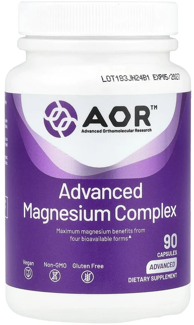 AOR 어드밴스드 마그네슘 복합체 베지 캡슐 90정, 1개 - 쿠팡