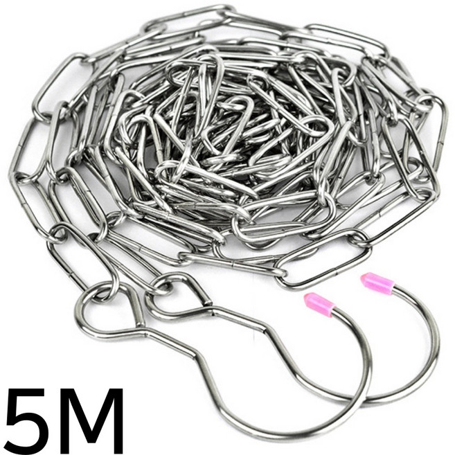 디피하우스 다용도 스텐 쇠사슬 체인 가드라인 빨랫줄 5m, 1개