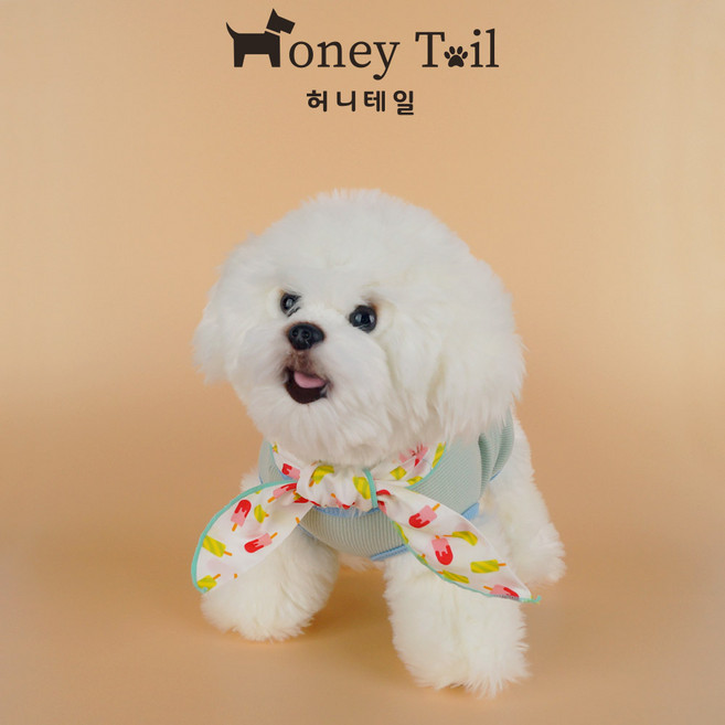 강아지 쿨스카프 애견 여름용품 아이스 스카프 머플러, 대형견/아이스크림, 대형견/아이스크림, 1개