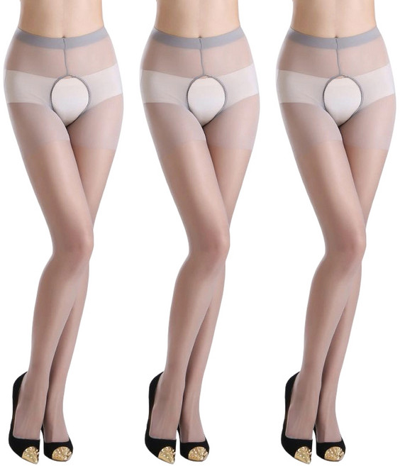 ZMBIRD 여성 Y존 오픈 스타킹 고탄력 3P S2