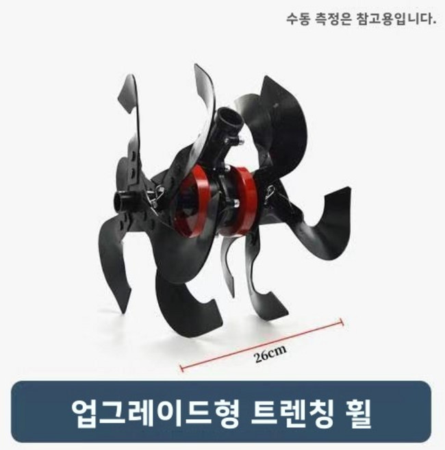 예초기용 로타리 교체 톱니 소형 리드커터 15CM 호잉 땅파기 깎는 잔디, 06. 26-9 그루빙 나이프, 1세트