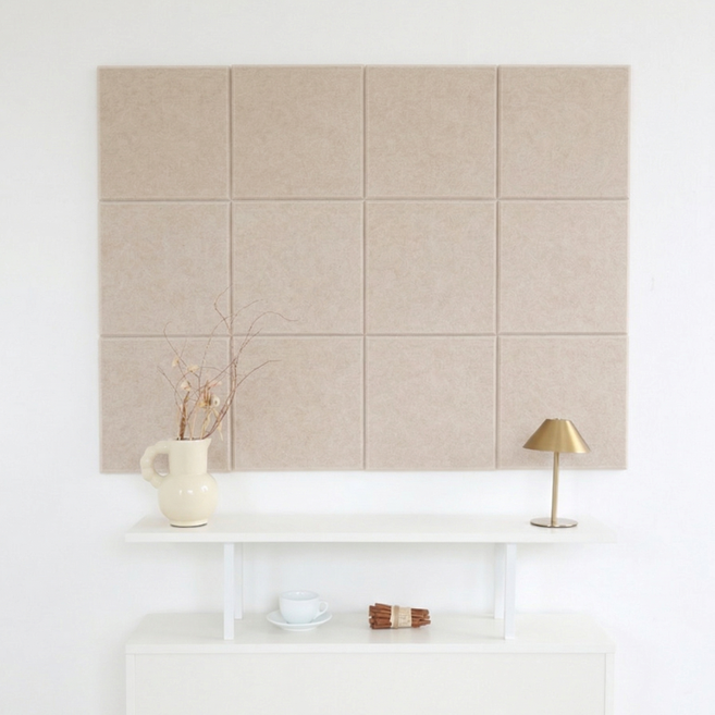 케이트가든 층간 벽간 소음 방지 현관문 방음 흡음재, 12개, 베이지