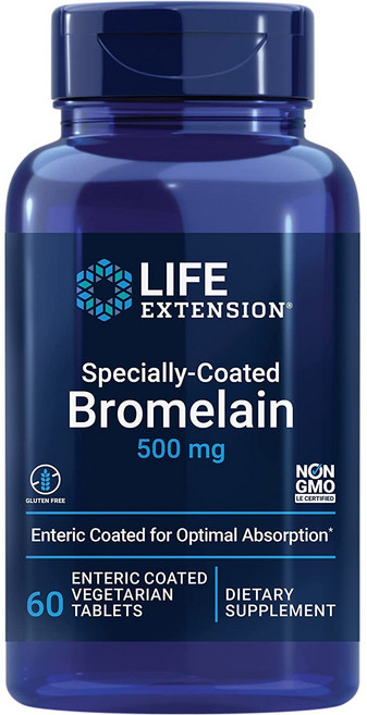 라이프익스텐션 스페셜리-코티드 브로멜라인 500mg 엔터릭 코티드 타블렛, 60정, 1개