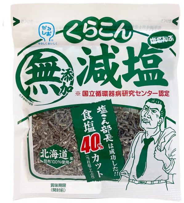 쿠라콘 저염 무첨가 홋카이도 시오콘부 부장 소금 다시마 (27g) 1개