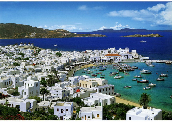 에포크 미코노스 항구 풍경 초미니퍼즐 2016피스 직소퍼즐 EP23-507, 1개