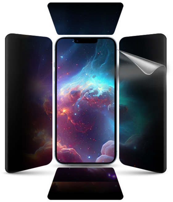 나노블라인드 아이폰용 프라이버시 필름 4WAY, 2개