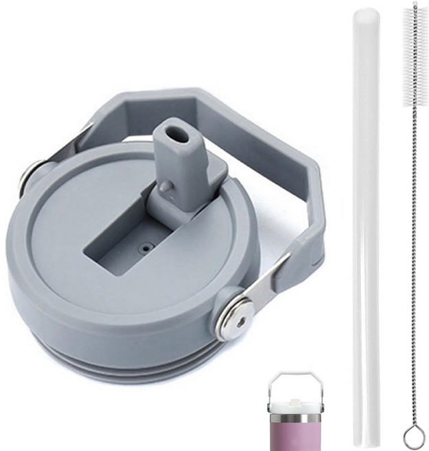 Siemzon 텀블러 밀폐 뚜껑 20온스 30온스휴대용 밀폐 뚜껑, 그레이, 1개, 887ml