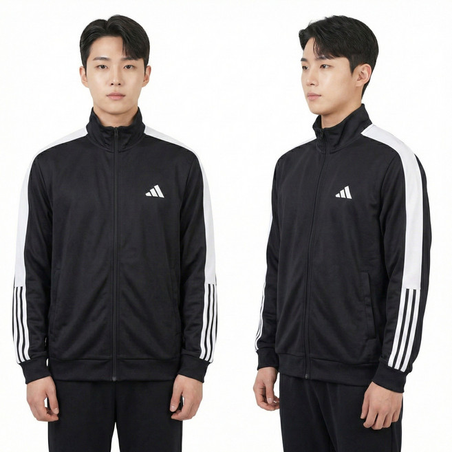 아디다스 져지 트랙탑 3S 티로 집업 트레이닝 자켓 남성 데일리 운동복