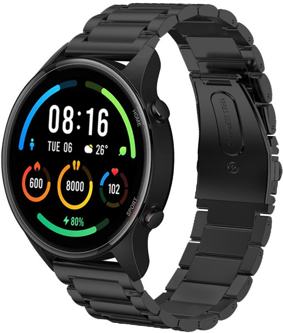 더조은셀러 샤오미 미워치 메탈 체인 시계줄 밴드, 1개, 샤오미 미워치 - 블랙