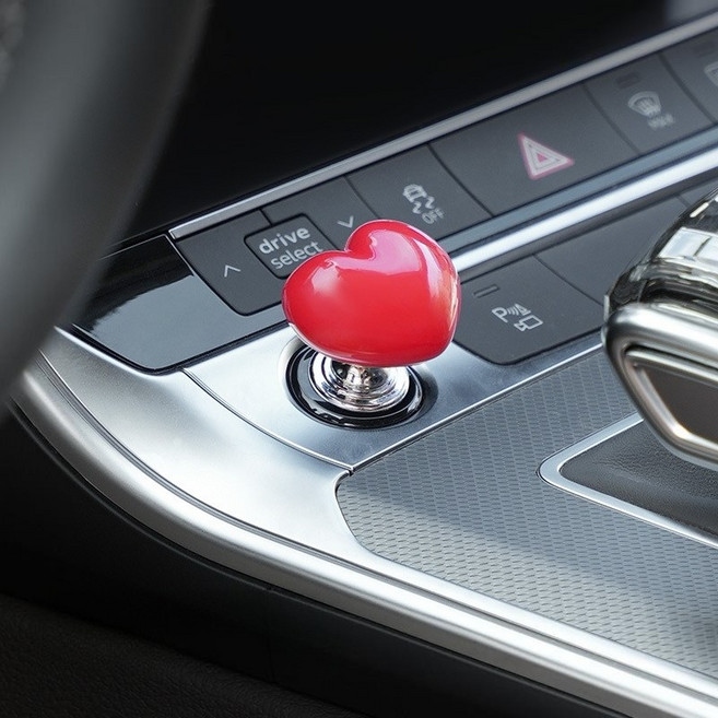 선호그룹 시동버튼조이스틱 시동 시동버튼 스타트버튼 자동차 차량 조이스틱 커버 버튼시동 레버 버튼 스틱, 레드, 1개