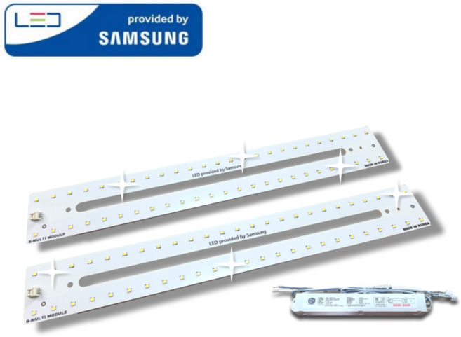 삼성LED 모듈 멀티B 50W 주방/욕실/방 420X55mm (짧은 형광등 대체) 국내제작 플리커프리, 주광색, 1세트