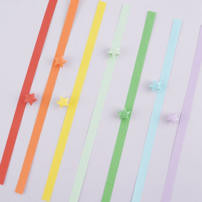 쉬미리 별접기 540매 별종이 색종이 별모양 종이별 컬러-smi, 1개, 1개