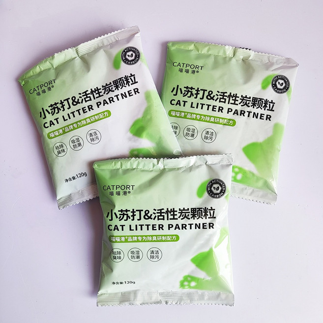 CATPORT 貓砂除臭顆粒 活性炭 小蘇打, 1個, 升級款活性炭根源除臭小蘇打【360g】, 360g