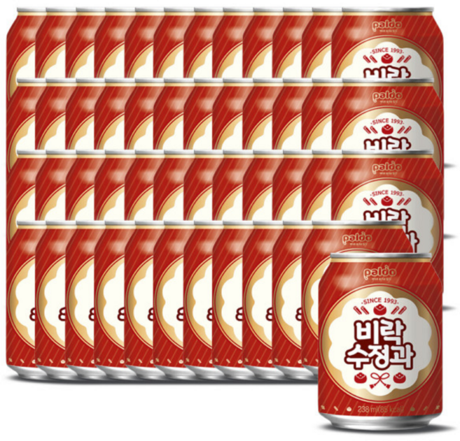비락수정과 238ml x 24캔 x 2박스, 48개