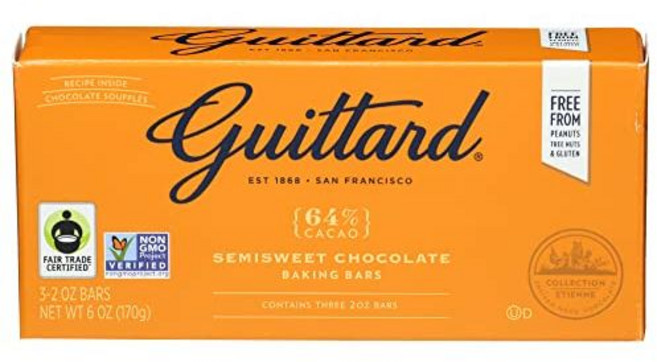 기타드 세미스위트 베이킹 바 57g 3개입 Guittard Semisweet Baking Bar 2 Ounce 3 Count, 1개