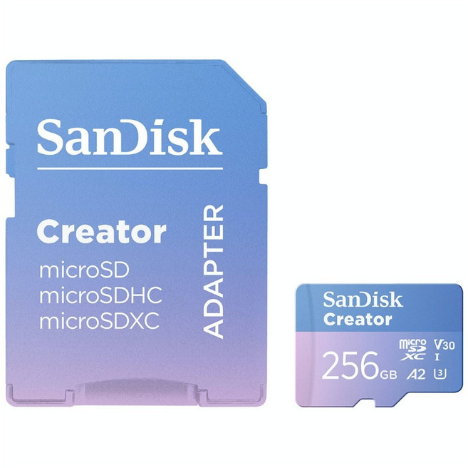 SanDisk Creator microSD SDXC A2 V30 U3 專業級效能 記憶卡, 1個, 256GB