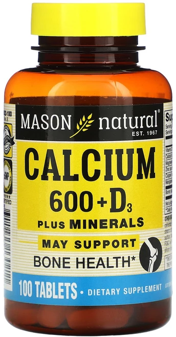 Mason Natural 칼슘 600 + 비타민D3 100정, MasonNatural칼슘600비타민D3100정, 1개 - 쿠팡