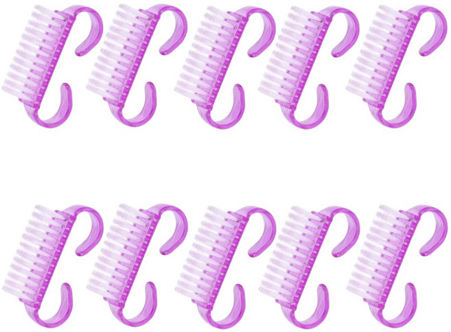 네일랩 네일 더스트 브러쉬 c형, 10개, 보라