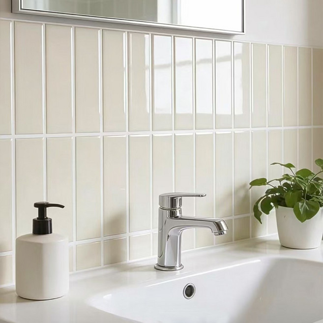 붙이는 3D 타일 시트지 방수 주방 욕실 화장실 벽면 리폼 셀프 인테리어 데코 벽지 인테리어 필름 5개, 베이지