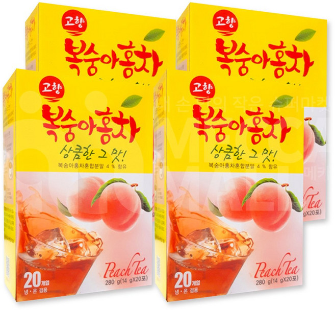 고향 복숭아홍차, 14g, 20개입, 4개
