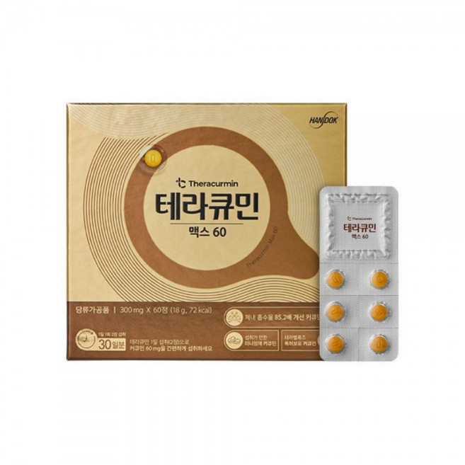 테라큐민 맥스 60 나노화 커큐민 정제 18g, 1개, 60정