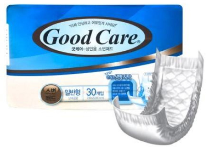 굿케어 성인용 소변패드 일자 일반형 30매 8팩, 8개