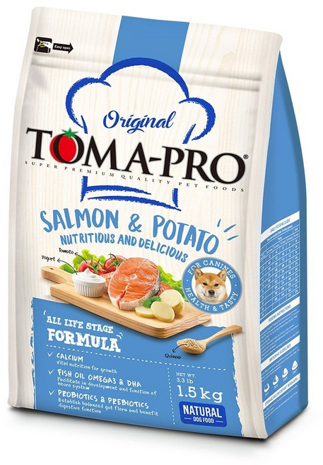 TOMA-PRO 優格 成幼犬 敏感膚質, 7kg, 1個, 鮭魚+土豆