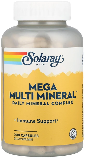 Solaray 메가 멀티 미네랄 캡슐 200정, 1개 - 쿠팡