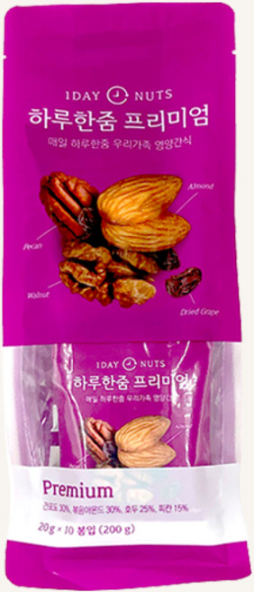 하루한줌 하루견과 (20g*10봉입), 프리미엄, 1개