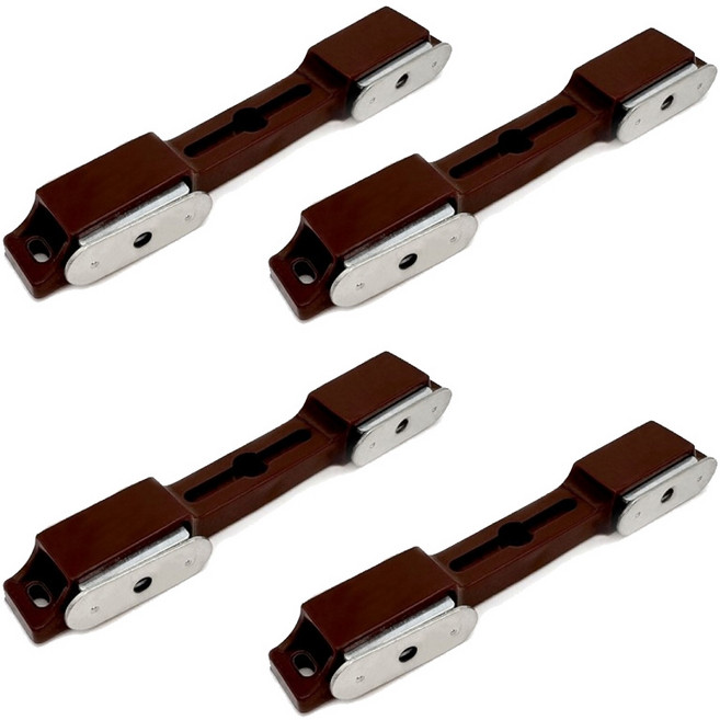 아이베란다 쌍자석 빠찌링 도어 캐치 가구부속 철물, 4개, 갈색