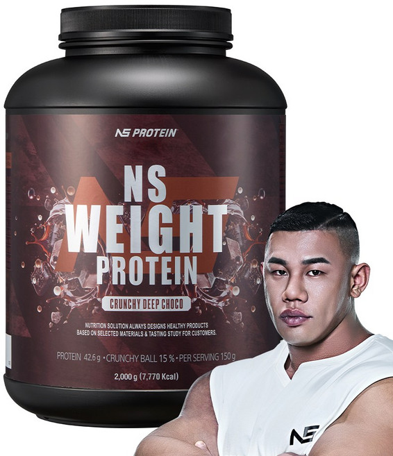 NS 웨이트 프로틴 크런치 딥초코 2kg 벌크업 프로틴, 1개