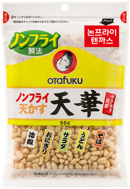 오타후쿠 튀기지 않은 논프라이 텐까스, 50g, 1개