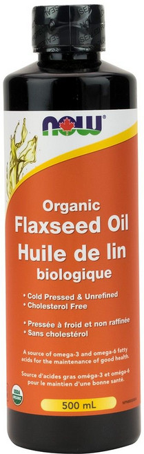 캐나다 아마씨 오일 베스트셀러 Top, 3.나우 유기농 아마씨유 500ml, 500ml, 1개