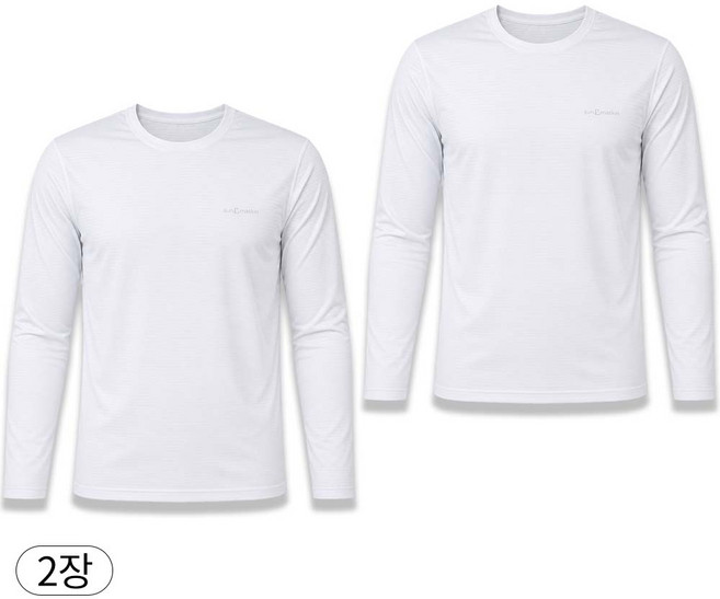 아소트 [1+1] 프리미엄 스포츠 골프 이너웨어 자외선차단 UV 쿨링 남성 냉감 라운드 긴팔 티셔츠