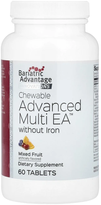 Bariatric Advantage 츄어블 어드밴스드 멀티 EA 철분 무함유 혼합 과일 60정 Advantage (베리아트릭 어드밴티지), Bariatric Advantage, 츄어블 어드밴스드, 1 - 쿠팡