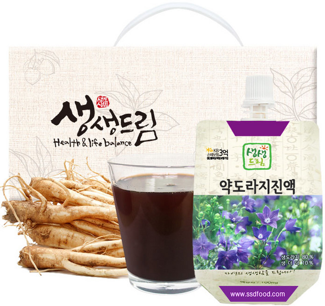 약도라지 진액 엑기스 즙 100mL 30포, 30개, 단품