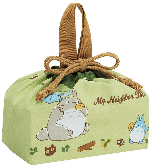 캐릭터 도시락주머니 런치 파우치 가방, 1개, 토토로 고양이버스