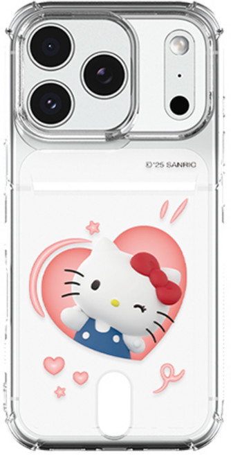 귀여운 갤럭시 A시리즈 산리오 캐릭터즈 하트팝 클리어 에어쿠션 카드수납 젤리케이스