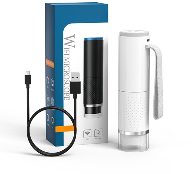 무선 디지털 현미경 50X-1000X 배율 Wifi 내시경 카메라 IOS 안드로이드 PC 검사를 휴대용 현미경, 01 White, 01 1000x