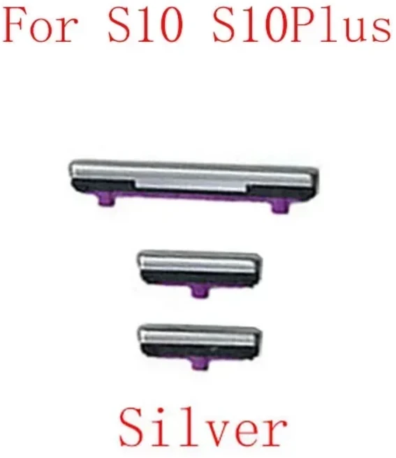 삼성 호환 Galaxy S8 S9 S 0 Plus 용 켜기 끄기 전원 볼륨 + Bixby 버튼 SAMSUNG Note 8 수리 부품 사이드, 06 S10 Silver, 1개