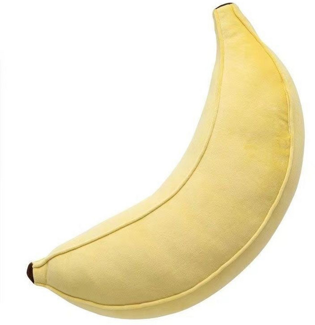 QICHU 바나나 쿠션 부드럽다 바디필로우 귀여운 침대헤드쿠션, 황색