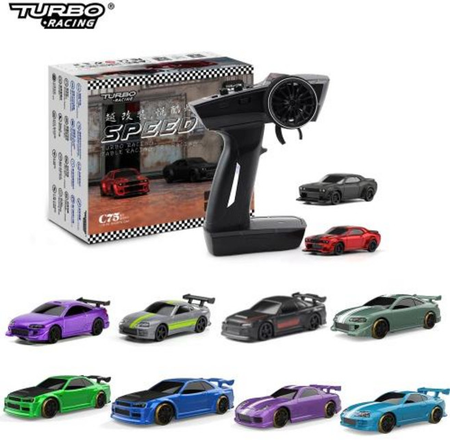 RC 드리프트RC카 오프로드RC카 어린이 및 성인용 자이로 라디오 장착 드리프트 카 터보 레이싱 176 C64 C63 C61 C62 C72 C73 C74 C75 RTR 플랫 러닝, 1개
