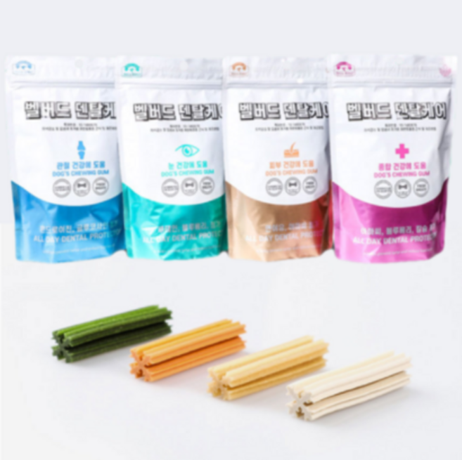 벨버드 푸드 덴탈케어 강아지 간식, 종합건강, 100g, 3개